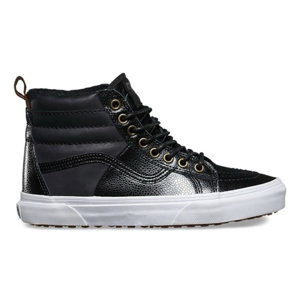 🩷 Vans SK8-Hi 46 MTE Pebble Leather Black Weatherized 7.5 Gently Used Hightops